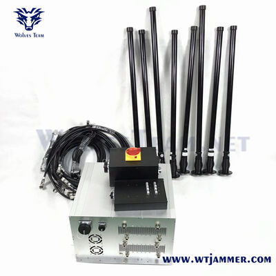 Jammer de Señal Vehicular de 400W y 8 Canales con Frecuencia Personalizable de 600MHz a 5800MHz para Protección contra Drones