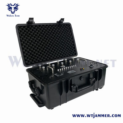 10-Channel Portable Signal Jammer with Omnidirectional Antenna and Built-in Battery for Full-Spectrum Coverage