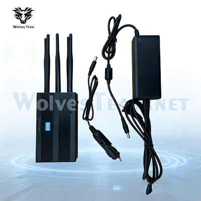 Jammer de señal portátil compacto para bloquear señales celulares, WiFi, GPS y de radio en diversos entornos