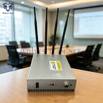 Inhibidor de señal RF comercial para interiores de 20W con rango de blindaje de 100M, dispositivo antiespionaje y antirgrabación para salas de conferencias confidenciales e importantes