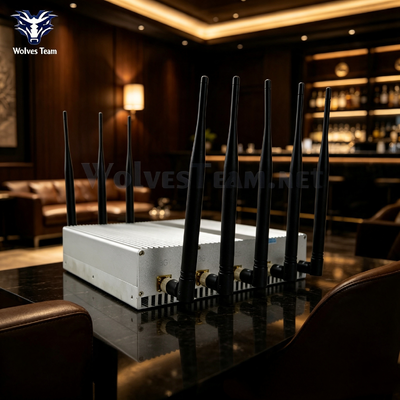 Frecuencia personalizada 8 Banda 40W Bloqueador de señales de escritorio celular y localización GPS Tracking Jammer para lugares confidenciales en Sudáfrica