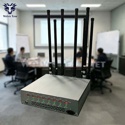 Bloqueador de Señal Inalámbrica de Banda Completa 8 Antenas Omnidireccionales Ajustables para Reuniones Gubernamentales y Tareas de Aplicación de la Ley
