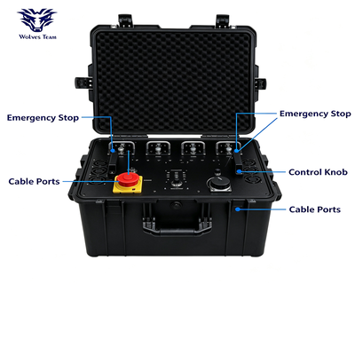 Interruptor de drones portátil de 8 canales de 400W con antena direccional para contramedidas de drones