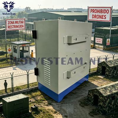 300W 6 Channel Waterproof Omni Directional Signal Jammer For 100-300m CoverageAnti-Drone And Cell Phone Signal Blocker For  Armed Forces Camp Perimeter Security