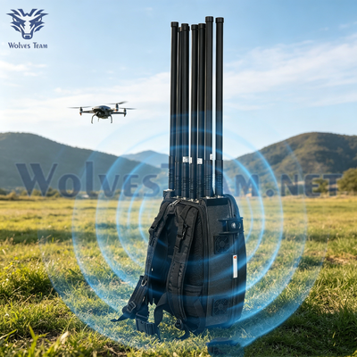 50-300M Manpack Drone Jammer de señal para las Fuerzas Armadas y las fuerzas del orden