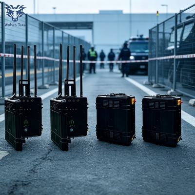 Portable Phone jammer Jamming Up to 500m 6 Bands Jammer Omni or Directional Antennas For Temporary EOD Site