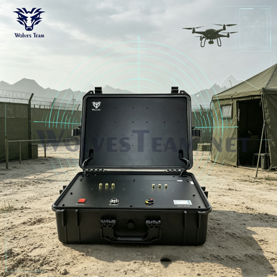 Interruptor de señal portátil de 6 canales con una distancia efectiva de alcance de 300 metros para la interrupción de la señal anti-drone al aire libre