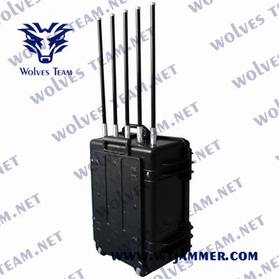 Militar 12 bandas de frecuencia completa impermeable al aire libre jammer toda la señal de teléfono celular jammer