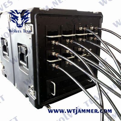 GSM CDMA Anti UAV Drone Jammer 1000m 240VAC para la estación base de gas y petróleo