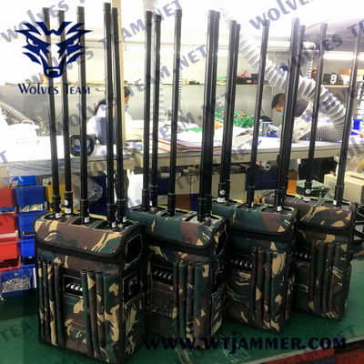 200m DC24V Rucksack Jammer Manpack GSM 4G 5G 120 Watt 1880MHz
