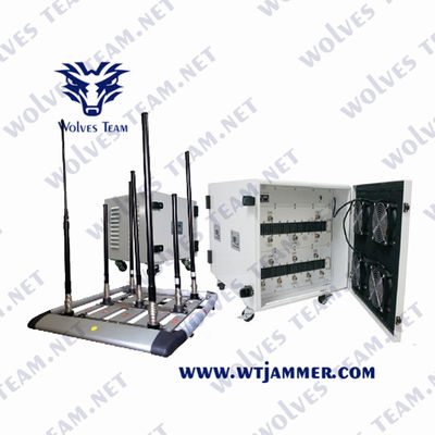Unidades militares IED Bomb Jammer 500w WIFI 5.8 GPS GSM 3G 4G 5G