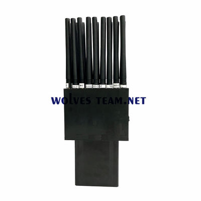 Portátil 18 antenas 18W teléfono celular GSM 3G 4G 5G interferencia de señal RF bloqueador Wifi GPS uhf vhf interferencia de hasta 30 metros