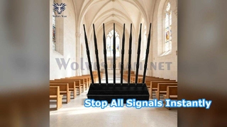 bloqueador inalámbrico de la señal del teléfono celular de la emisión de la señal de escritorio de 40W 8 bandas ajustables para la adoración de la iglesia A