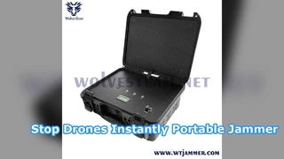 Dispositivo de supresión de señal antidrones, portátil, ligero, de 3 canales, batería recargable integrada para